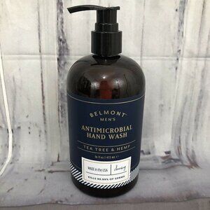 Belmont Mens Antimicrobial Hand Wash Tea Tree & Hemp 16 fl oz Made in the USA